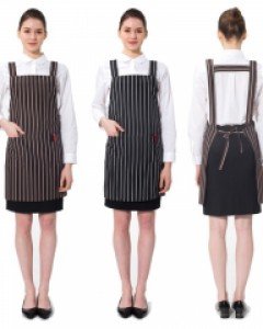 HBYK 스트라이프 포그니 H형 앞치마/구김없는앞치마