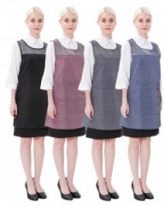 HBYK 데님 망사 자크 원피스 앞치마-특대