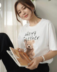 해피베어 전사나염티셔츠
