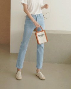 쫀득롱다리 일자데님팬츠[S,M,L,XL사이즈]