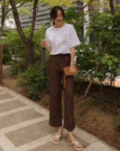 마법링클프리 일자플리츠팬츠[FREE,L사이즈]