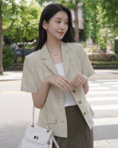 로밋슬림 린넨자켓