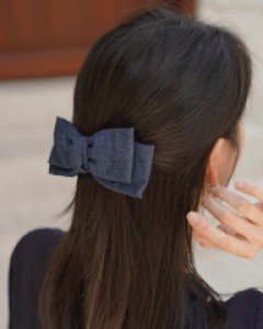 른데님 리본헤어핀