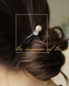 렌트큐빅 진주머리끈