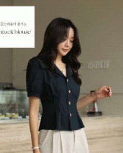 르엠핀턱 카라블라우스