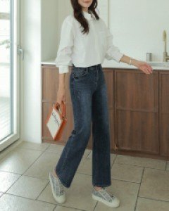 숨겨도트윙클 일자데님팬츠[S,M,L사이즈]