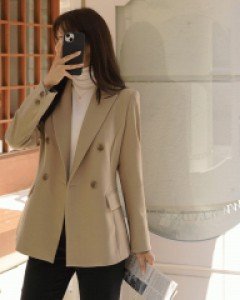 루시배색 슬림자켓[S,M,L사이즈]