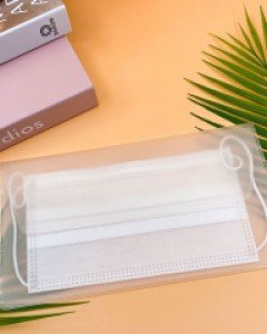 힐링쉴드 마스크 케이스 구리 항균 마스크보관케이스 더블포켓 파우치