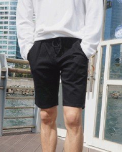 NA938(28~36)깔끔해 5부 밴딩팬츠(블랙)