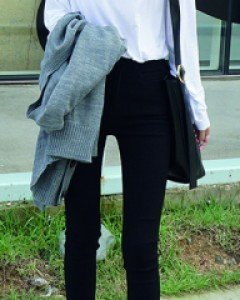 22,000장 돌파NA1041(S~XXXL)레깅스인줄 버튼스키니.블랙(3XL 빅사이즈 추가입고)