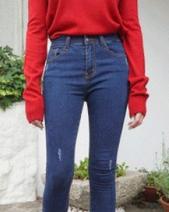 NA1608(S~3XL)아틀란트 속밴딩 스키니진(프리커팅진)(3XL 빅사이즈 추가)