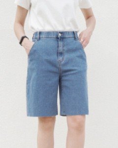 NA3032(S~L)파인 속밴딩 5부 데님팬츠