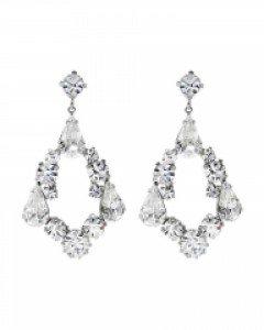 Bling White Earrings [Celeb's Pick]