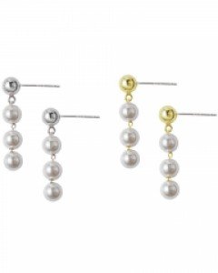 Triple Pearl Drop Earrings [손예진/엄현경 착용]