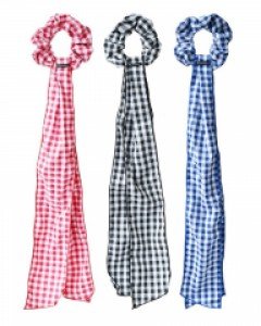 Gingham Tail Scrunchie [이세영 착용]