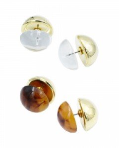 Royal Gold Button Earrings