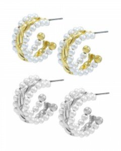 Charming Triple Hoop Earrings
