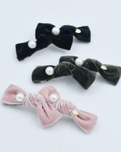 Double Velvet Ribbon Hairpin