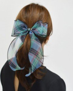 Brielle Tartan Check Bow Clip