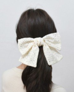 Cotton Lace Bow Hairpin