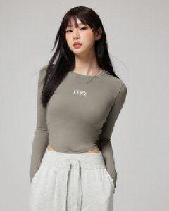 코튼라이크 핑거홀 롱슬리브 시머그레이