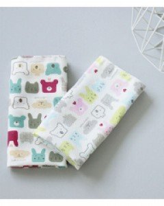 [큐비앤맘] 스퀘어 동물 나염 손수건(3장 묶음)