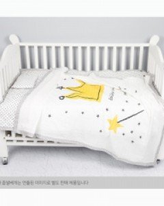 [큐비앤맘] 밤부 왕관나염 거즈담요(속싸개 겸용 여름 담요) - 115*145cm