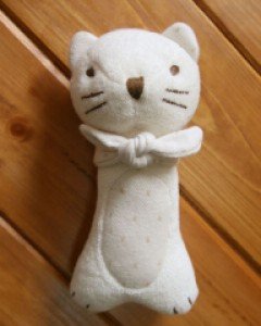 오가닉 아기 고양이 딸랑이 (약17cm)