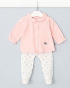 [큐비앤맘] 미니 전타 싱글 쟈가드 발싸개 상하 - 핑크 (뉴본/70호)