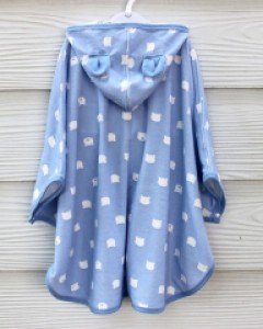 [큐비앤맘] 곰돌이 비치 가운 목욕가운 (블루) - Free (0~4세)