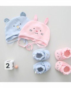 [큐비앤맘] 요미베어/요미레빗 모자 덧신 세트