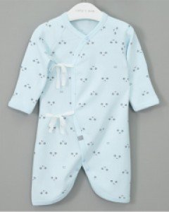 [큐비앤맘] 꼬미 베어 배냇가운 (블루)