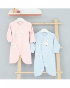 [큐비앤맘] 2023 토끼띠 배냇가운 (사계절) - 핑크/블루
