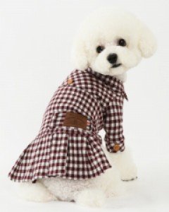 체크원피스 와인(XL,2XL)