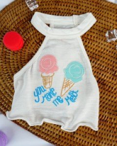 까니쉬 아이스크림 홀터넥탑 ( S ~ 2XL )