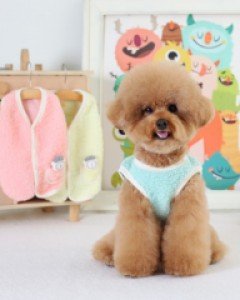 귀여운 강아지의 필수템 블랙라벨퍼피 뽀글이양조끼