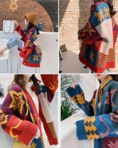 레세르 자가드 루즈핏 가디건(2color)