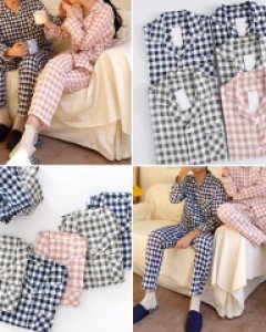 [남녀공용]또또 체크 파자마 세트(3color)