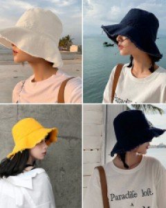 사포디 빈티지 코튼 버킷 햇(7color)