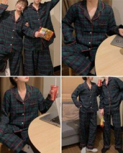 [긴팔 남녀공용]디트체크 커플 파자마_248951