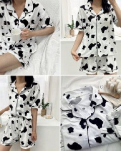 밀크 카우 반팔 잠옷 세트_251037