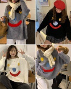 J칼라 스마일 니트_253773