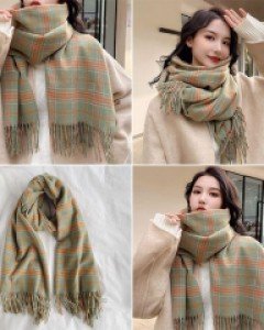 B산뜻 배색 머플러_253912