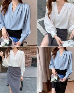 N진주 포인트 블라우스_254096