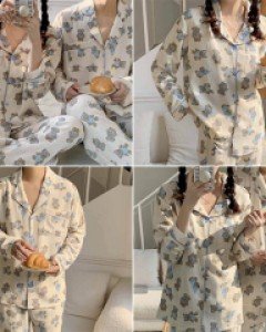 C블루베어 커플 잠옷 세트_258351