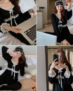 B크리스탈 레이스 잠옷 세트_258653