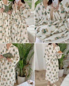G베어 커플 수면 로브 가운 잠옷_258684