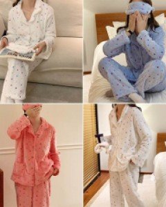 C팝 도트 수면 잠옷 세트_258745