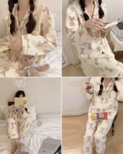 B바니 누빔 잠옷 세트_258808