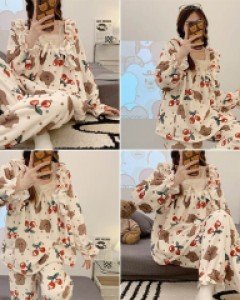 L러플 체리곰 수면 잠옷 세트_258813